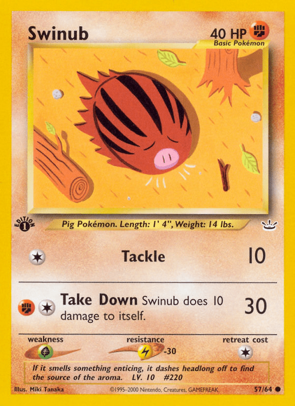 Swinub (57/64) [Neo Revelation 1st Edition] Pokemon Single Pokémon  | Multizone: Comics And Games