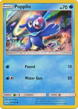 Popplio (39/149) (Water Web Holo) [Sun & Moon: Base Set] Pokemon Single Pokémon  | Multizone: Comics And Games