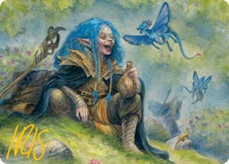 Feywild Trickster Art Card (Gold-Stamped Signature) [Dungeons & Dragons: Adventures in the Forgotten Realms Art Series] MTG Single Magic: The Gathering  | Multizone: Comics And Games