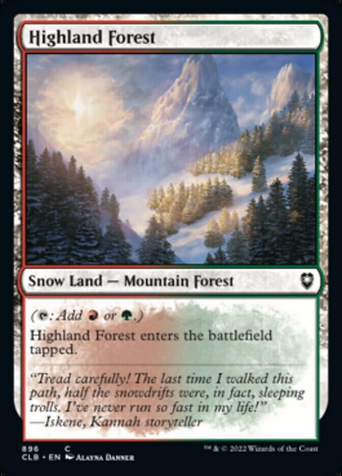 Highland Forest [Commander Legends: Battle for Baldur's Gate] MTG Single Magic: The Gathering  | Multizone: Comics And Games