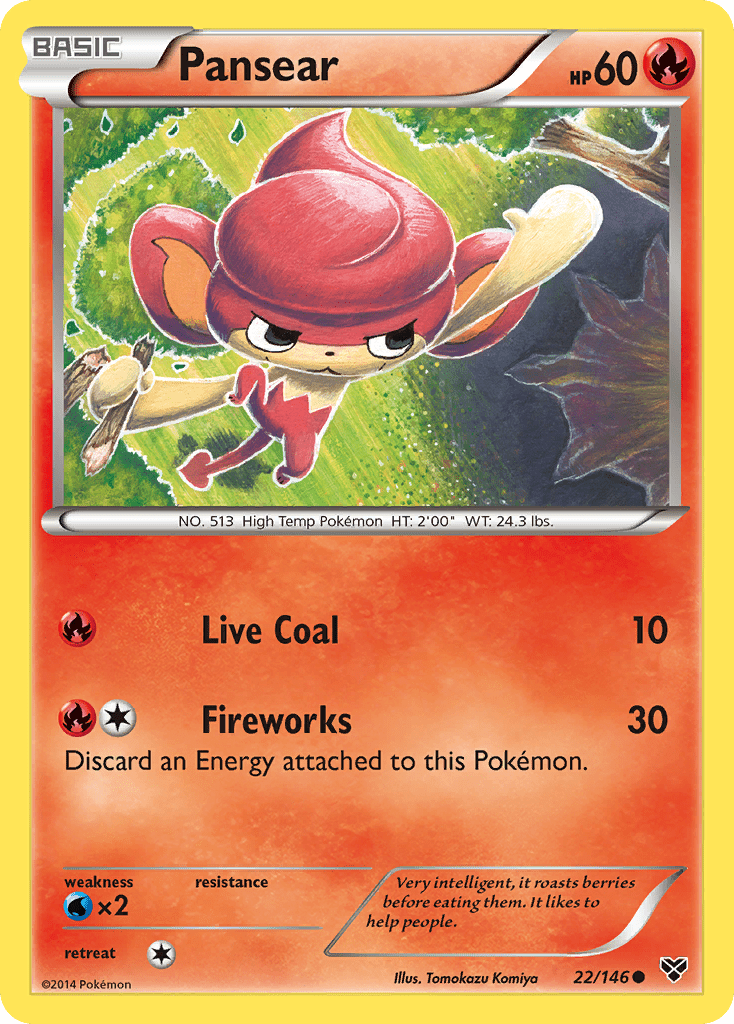Pansear (22/146) [XY: Base Set] Pokemon Single Pokémon  | Multizone: Comics And Games