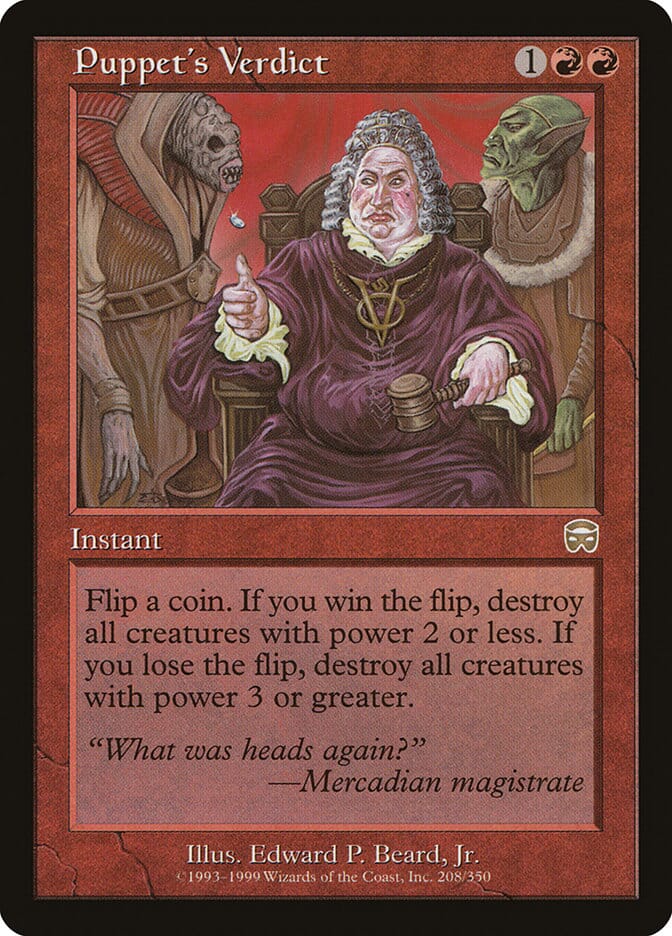 Puppet's Verdict [Mercadian Masques] MTG Single Magic: The Gathering  | Multizone: Comics And Games