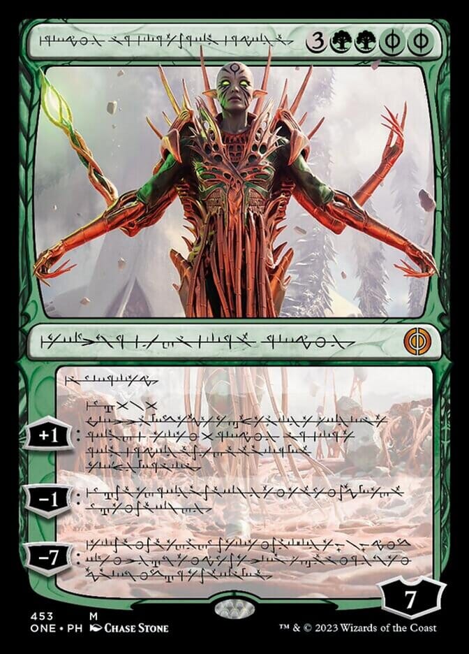 Nissa, Ascended Animist (Phyrexian Step-and-Compleat Foil) [Phyrexia: All Will Be One] MTG Single Magic: The Gathering  | Multizone: Comics And Games
