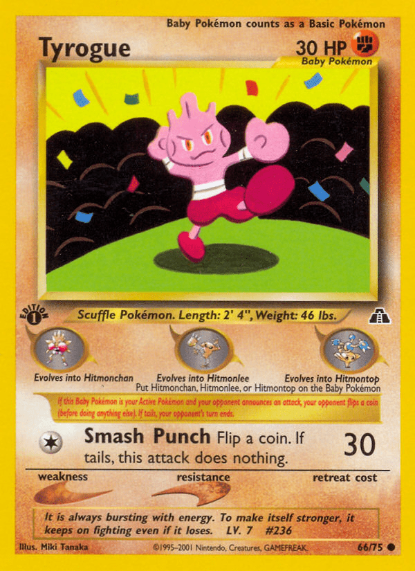 Tyrogue (66/75) [Neo Discovery 1st Edition] Pokemon Single Pokémon  | Multizone: Comics And Games