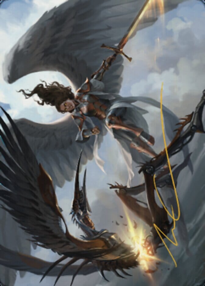 Destroy Evil Art Card (Gold-Stamped Signature) [Dominaria United Art Series] MTG Single Magic: The Gathering  | Multizone: Comics And Games