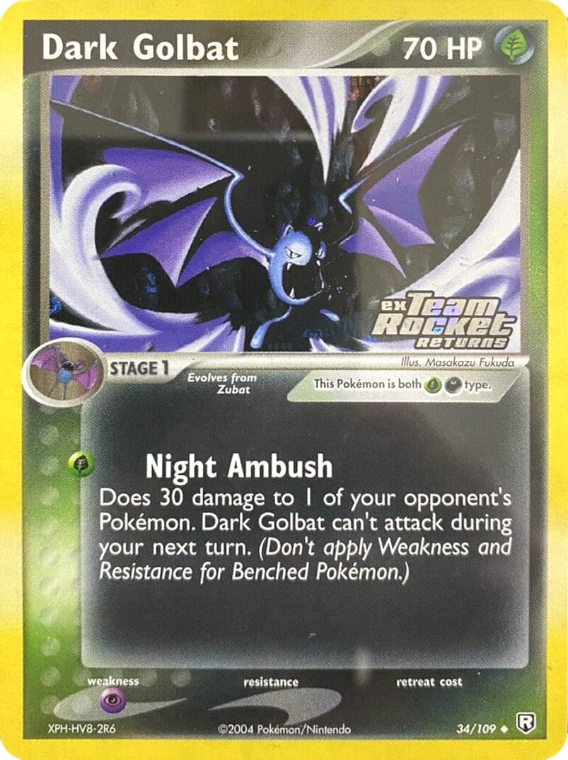 Dark Golbat (34/109) (Stamped) [EX: Team Rocket Returns] Pokemon Single Pokémon  | Multizone: Comics And Games