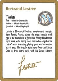 1996 Bertrand Lestree Biography Card [World Championship Decks] MTG Single Magic: The Gathering  | Multizone: Comics And Games