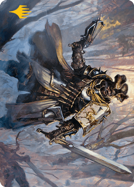 Brutal Cathar Art Card (Gold-Stamped Signature) [Innistrad: Midnight Hunt Art Series] MTG Single Magic: The Gathering  | Multizone: Comics And Games