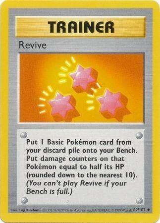 Revive (89/102) [Base Set Shadowless Unlimited] Pokemon Single Pokémon  | Multizone: Comics And Games