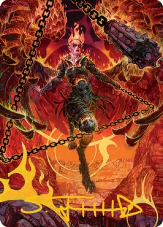 Zariel, Archduke of Avernus Art Card (Gold-Stamped Signature) [Dungeons & Dragons: Adventures in the Forgotten Realms Art Series] MTG Single Magic: The Gathering  | Multizone: Comics And Games