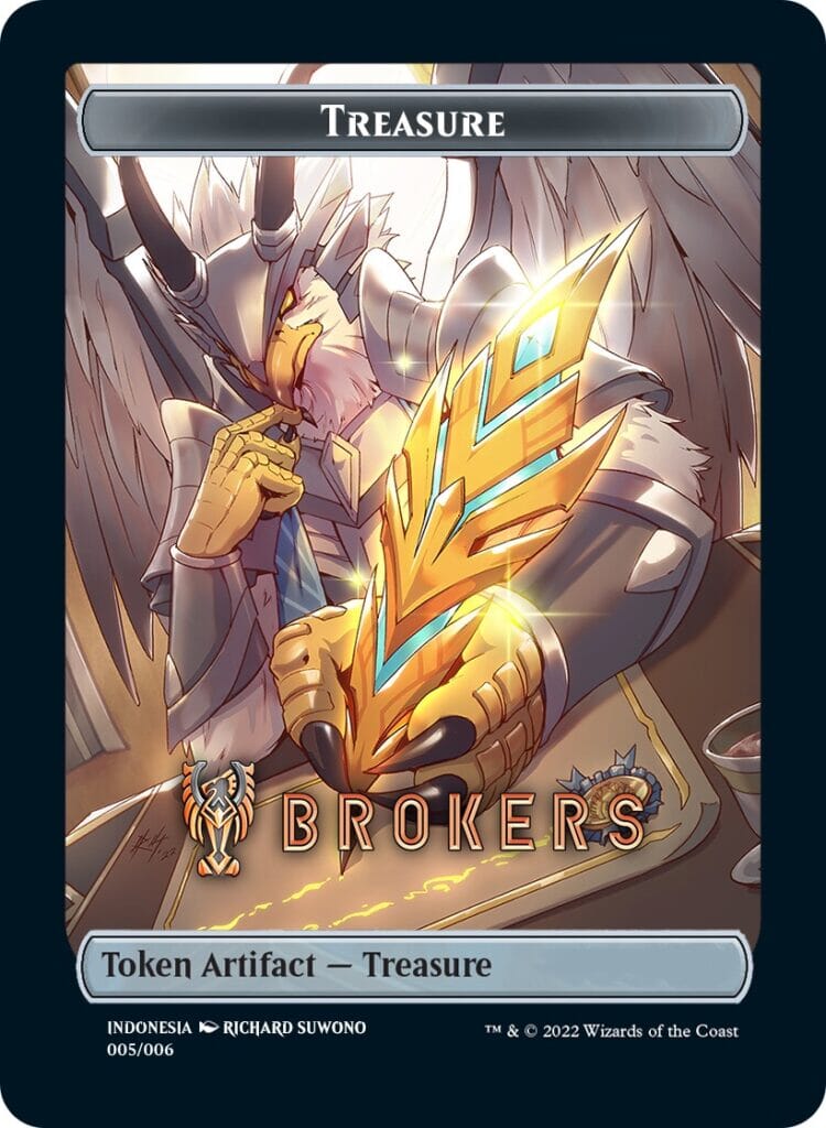Treasure Token (Brokers) (Southeast Asia Artists) [Streets of New Capenna Tokens] MTG Single Magic: The Gathering  | Multizone: Comics And Games