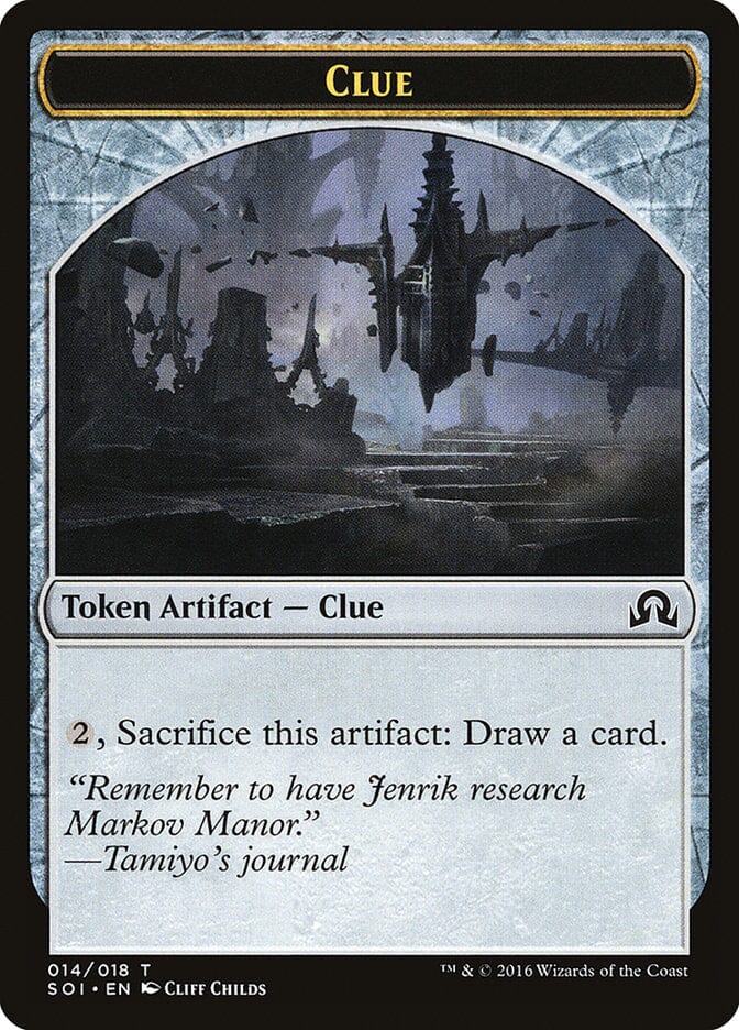 Clue (014/018) [Shadows over Innistrad Tokens] MTG Single Magic: The Gathering  | Multizone: Comics And Games