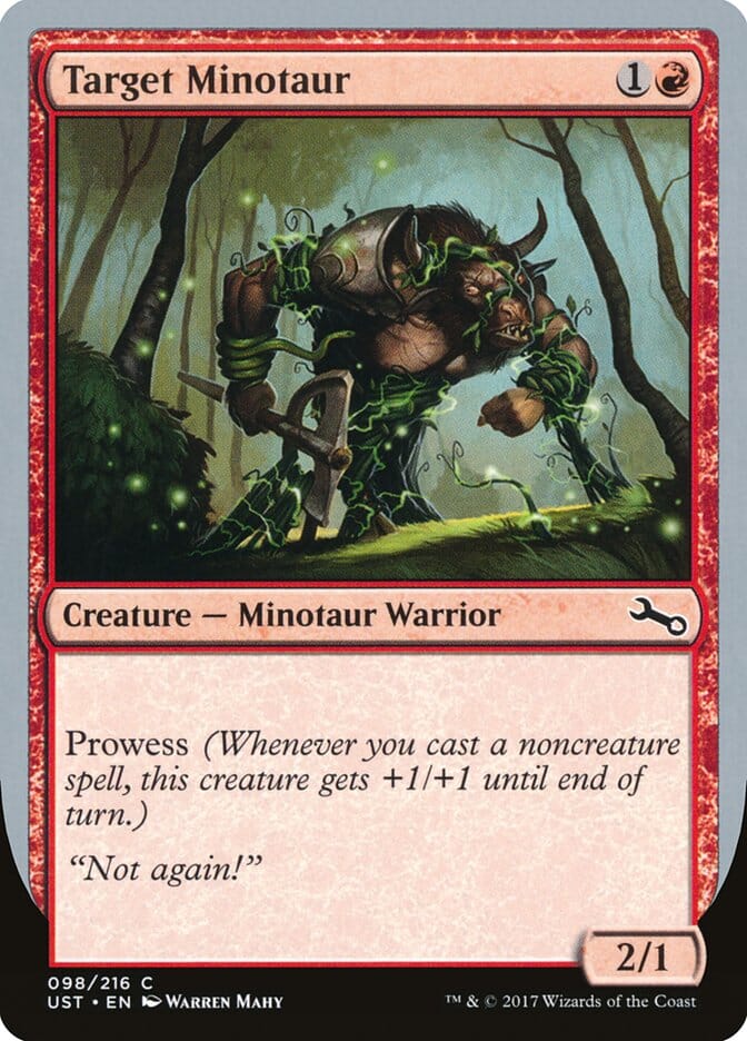 Target Minotaur (Vine Art) [Unstable] MTG Single Magic: The Gathering  | Multizone: Comics And Games