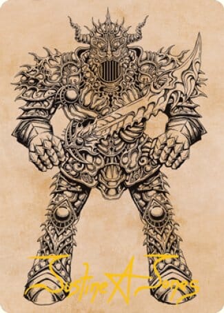 Iron Golem (Showcase) Art Card (Gold-Stamped Signature) [Dungeons & Dragons: Adventures in the Forgotten Realms Art Series] MTG Single Magic: The Gathering  | Multizone: Comics And Games