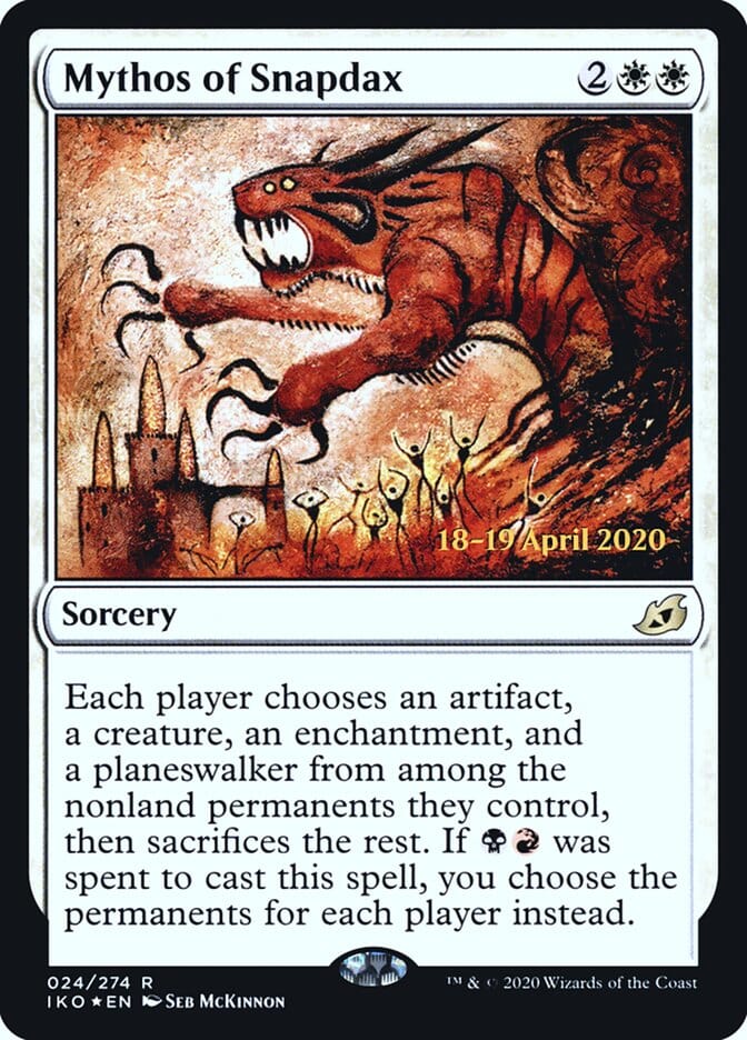 Mythos of Snapdax [Ikoria: Lair of Behemoths Prerelease Promos] MTG Single Magic: The Gathering  | Multizone: Comics And Games