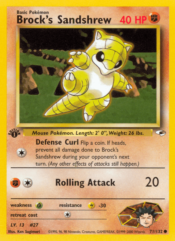 Brock's Sandshrew (71/132) [Gym Heroes 1st Edition] Pokemon Single Pokémon  | Multizone: Comics And Games
