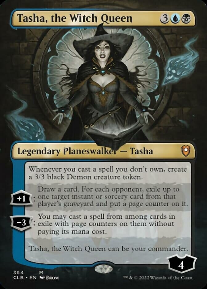 Tasha, the Witch Queen (Borderless) [Commander Legends: Battle for Bal Multizone: Comics And Games Tasha, the Witch Queen (Borderless) [Commander Legends: Battle for Bal Multizone: Comics And Games