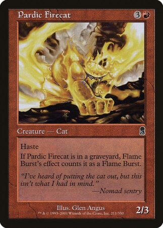 Pardic Firecat [Odyssey] MTG Single Magic: The Gathering  | Multizone: Comics And Games