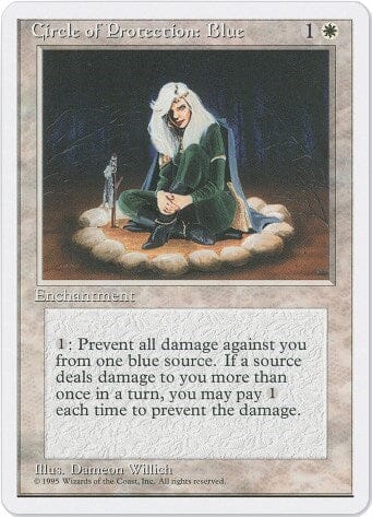 Circle of Protection: Blue [Fourth Edition] MTG Single Magic: The Gathering  | Multizone: Comics And Games