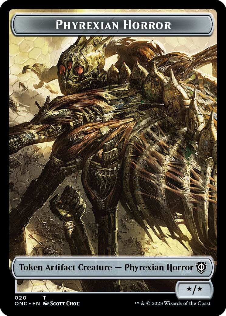 Phyrexian Wurm // Phyrexian Horror Double-Sided Token [Phyrexia: All Will Be One Commander Tokens] MTG Single Magic: The Gathering  | Multizone: Comics And Games