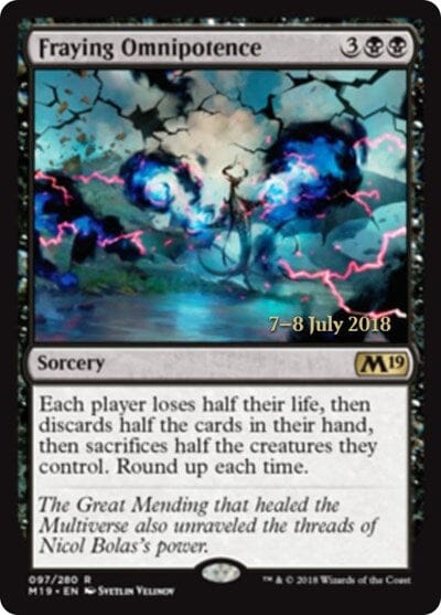 Fraying Omnipotence [Core Set 2019 Promos] MTG Single Magic: The Gathering  | Multizone: Comics And Games