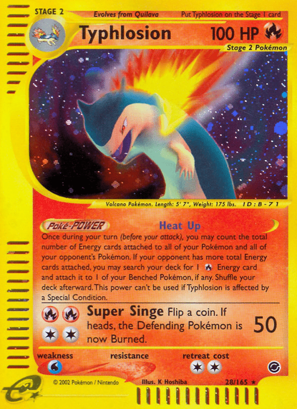 Typhlosion (28/165) [Expedition: Base Set] Pokemon Single Pokémon  | Multizone: Comics And Games