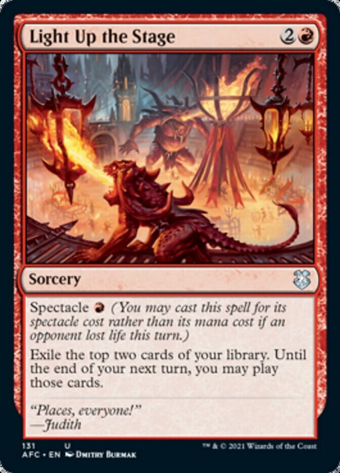 Light Up the Stage [Dungeons & Dragons: Adventures in the Forgotten Realms Commander] MTG Single Magic: The Gathering  | Multizone: Comics And Games