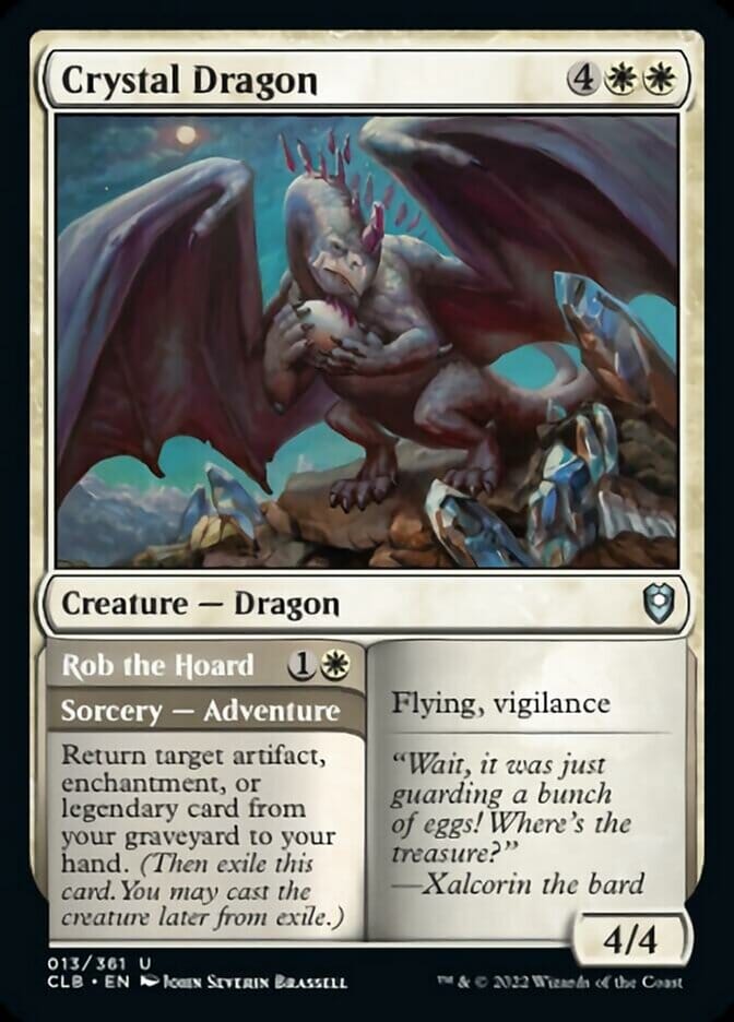 Crystal Dragon // Rob the Hoard [Commander Legends: Battle for Baldur's Gate] MTG Single Magic: The Gathering  | Multizone: Comics And Games