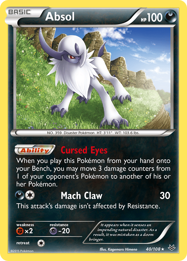 Absol (40/108) [XY: Roaring Skies] Pokemon Single Pokémon  | Multizone: Comics And Games