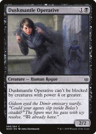 Duskmantle Operative [War of the Spark] MTG Single Magic: The Gathering  | Multizone: Comics And Games