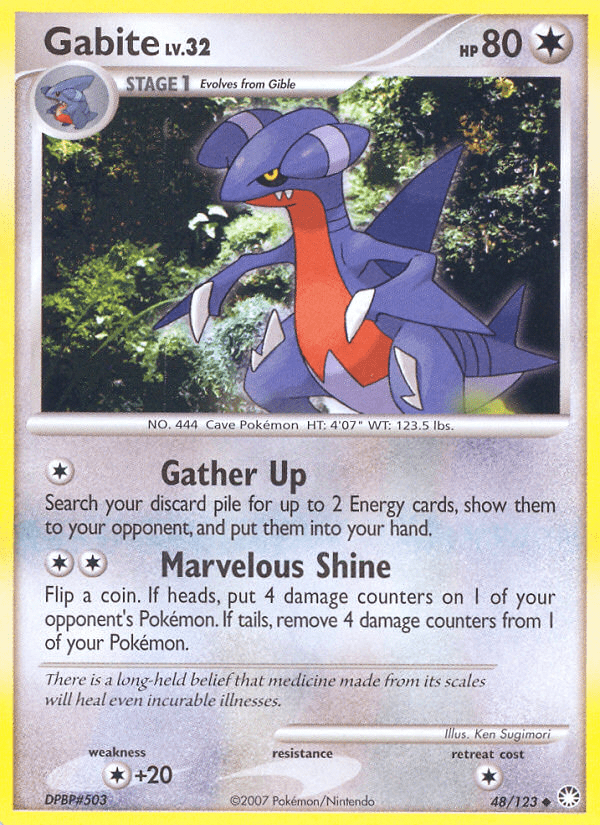 Gabite (48/123) [Diamond & Pearl: Mysterious Treasures] Pokemon Single Pokémon  | Multizone: Comics And Games