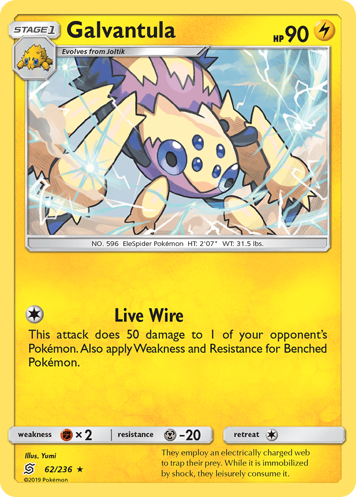 Galvantula (62/236) [Sun & Moon: Unified Minds] Pokemon Single Pokémon  | Multizone: Comics And Games