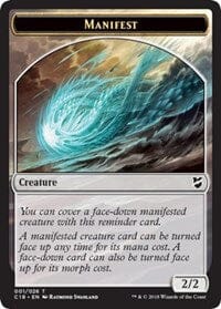 Manifest // Zombie Double-sided Token [Commander 2018] MTG Single Magic: The Gathering  | Multizone: Comics And Games