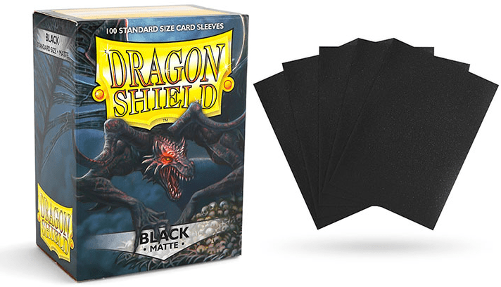Matte Black Dragon Shield Sleeves (100ct) Dragon Shield Multizone  | Multizone: Comics And Games
