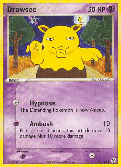 Drowzee (32/112) [EX: FireRed & LeafGreen] Pokemon Single Pokémon  | Multizone: Comics And Games