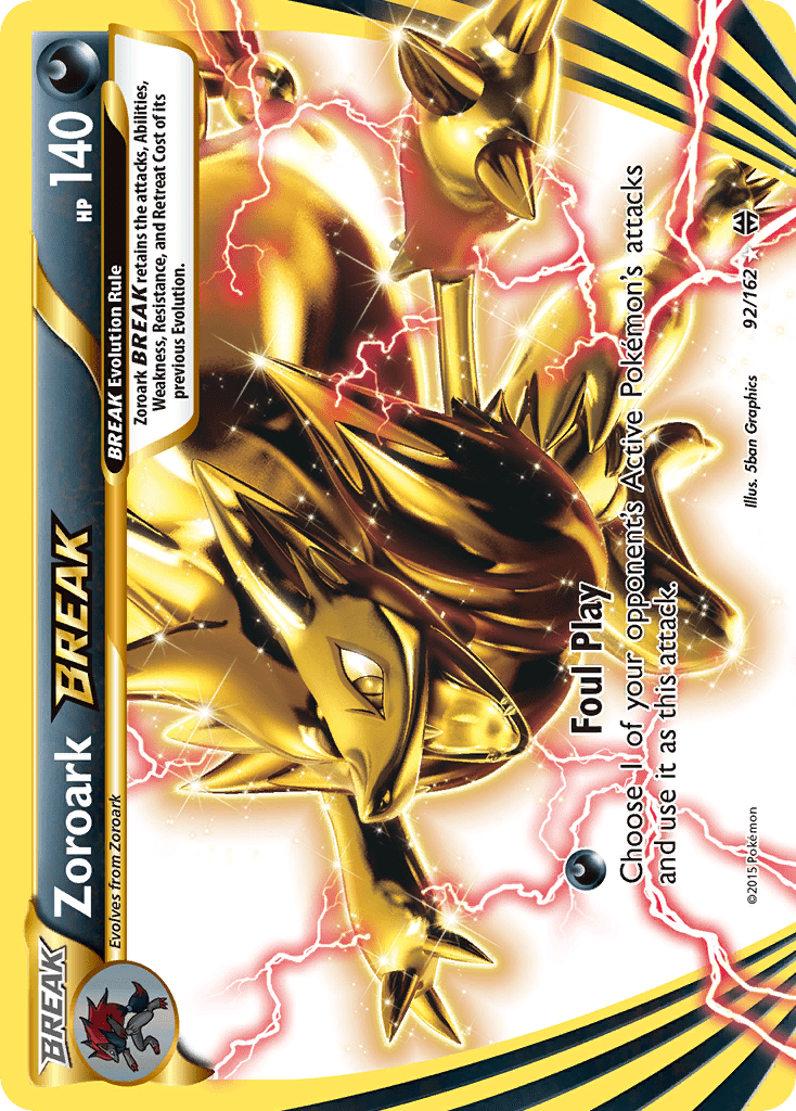 Zoroark BREAK (92/162) [XY: BREAKthrough] Pokemon Single Pokémon  | Multizone: Comics And Games