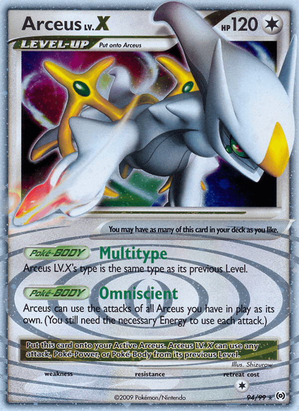 Arceus LV.X (94/99) [Platinum: Arceus] Pokemon Single Pokémon  | Multizone: Comics And Games