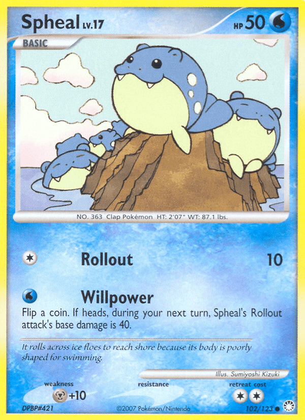 Spheal (102/123) [Diamond & Pearl: Mysterious Treasures] Pokemon Single Pokémon  | Multizone: Comics And Games