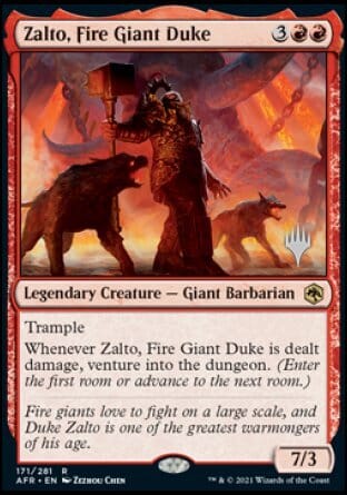 Zalto, Fire Giant Duke (Promo Pack) [Dungeons & Dragons: Adventures in the Forgotten Realms Promos] MTG Single Magic: The Gathering  | Multizone: Comics And Games