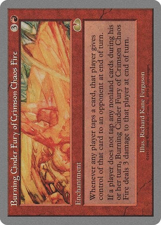Burning Cinder Fury of Crimson Chaos Fire [Unglued] MTG Single Magic: The Gathering  | Multizone: Comics And Games
