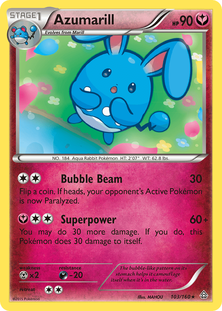 Azumarill (103/160) [XY: Primal Clash] Pokemon Single Pokémon  | Multizone: Comics And Games