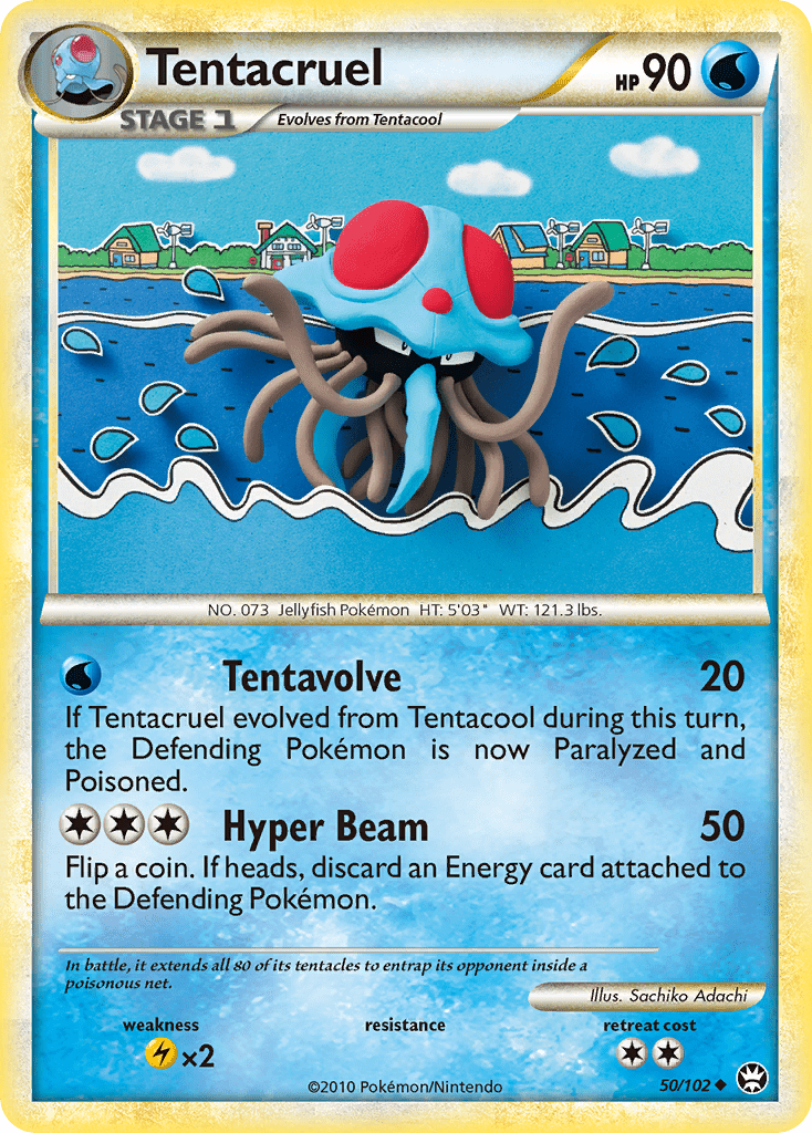 Tentacruel (50/102) [HeartGold & SoulSilver: Triumphant] Pokemon Single Pokémon  | Multizone: Comics And Games
