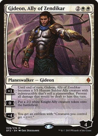Gideon, Ally of Zendikar [Battle for Zendikar] MTG Single Magic: The Gathering  | Multizone: Comics And Games
