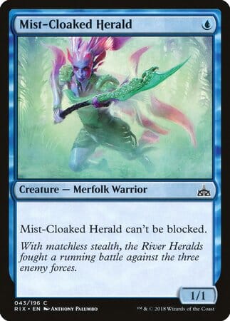 Mist-Cloaked Herald [Rivals of Ixalan] MTG Single Magic: The Gathering  | Multizone: Comics And Games