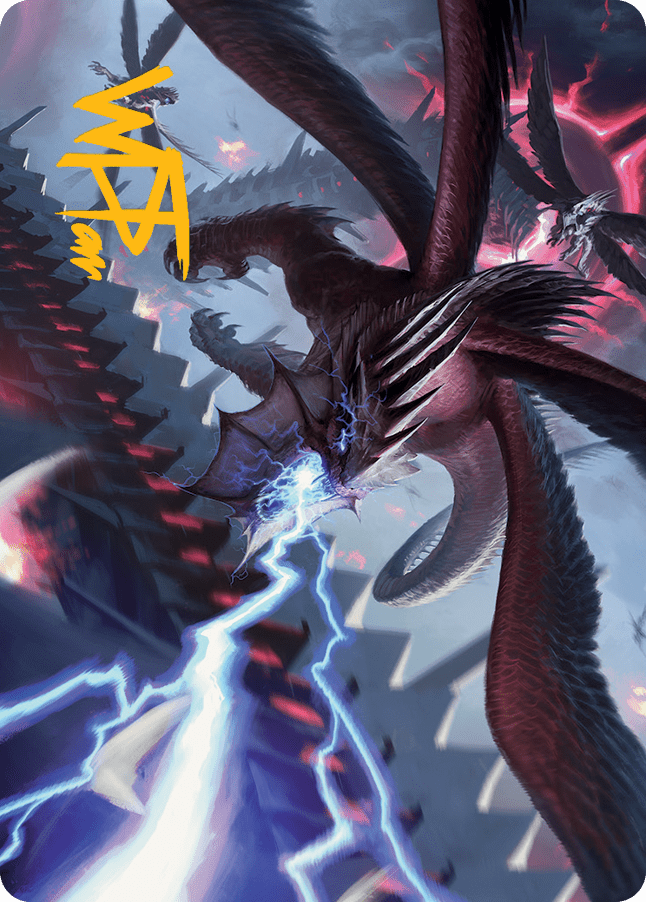 Defiant Thundermaw Art Card (Gold-Stamped Signature) [March of the Machine Art Series] MTG Single Magic: The Gathering  | Multizone: Comics And Games