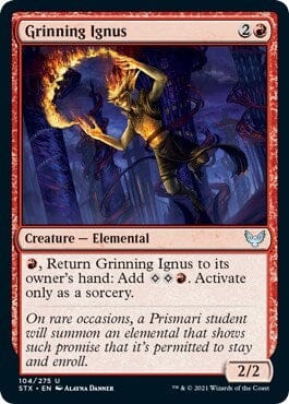 Grinning Ignus [Strixhaven: School of Mages] MTG Single Magic: The Gathering  | Multizone: Comics And Games
