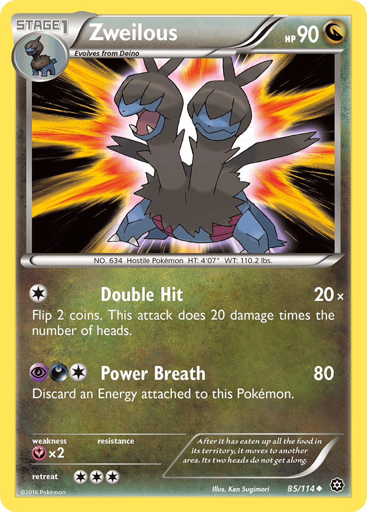 Zweilous (85/114) [XY: Steam Siege] Pokemon Single Pokémon  | Multizone: Comics And Games