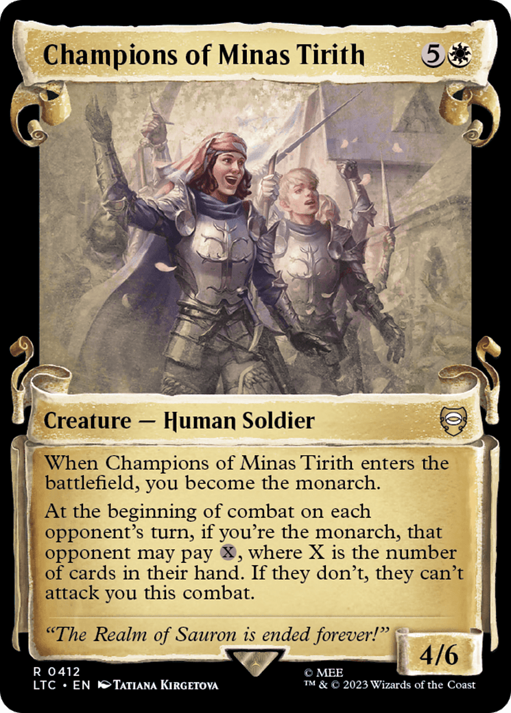 Champions of Minas Tirith [The Lord of the Rings: Tales of Middle-Earth Commander Showcase Scrolls] MTG Single Magic: The Gathering  | Multizone: Comics And Games