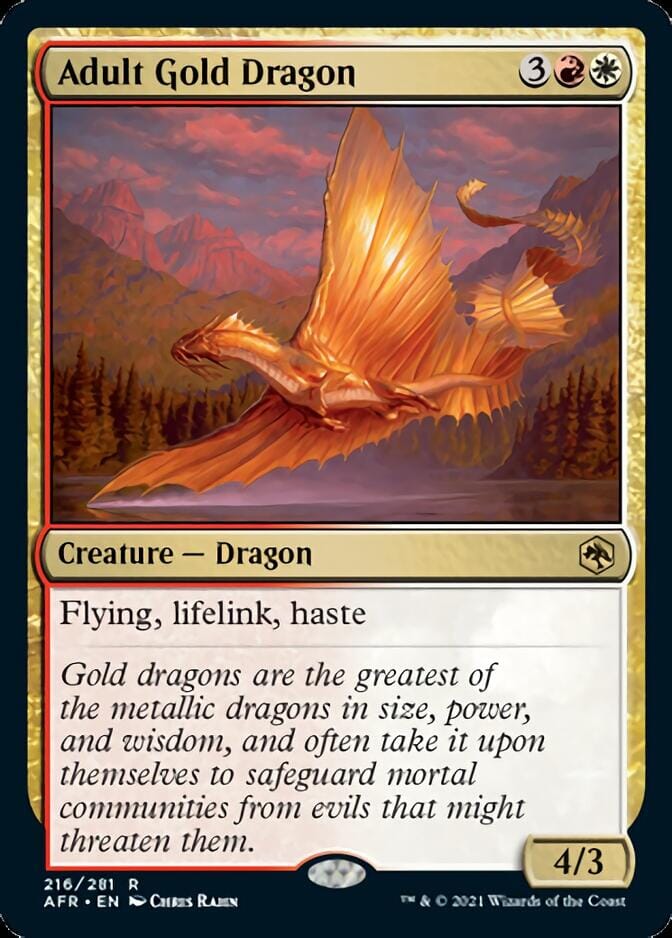 Adult Gold Dragon [Dungeons & Dragons: Adventures in the Forgotten Realms] MTG Single Magic: The Gathering  | Multizone: Comics And Games