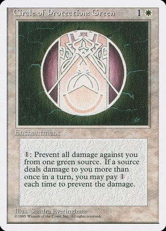 Circle of Protection: Green [Fourth Edition] MTG Single Magic: The Gathering  | Multizone: Comics And Games